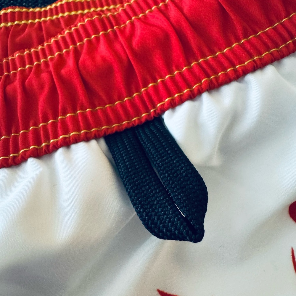 Diesel White and Red Swim Trunks - Picture 7 of 10